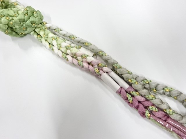 未使用品　正絹　手組帯締め